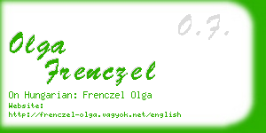 olga frenczel business card